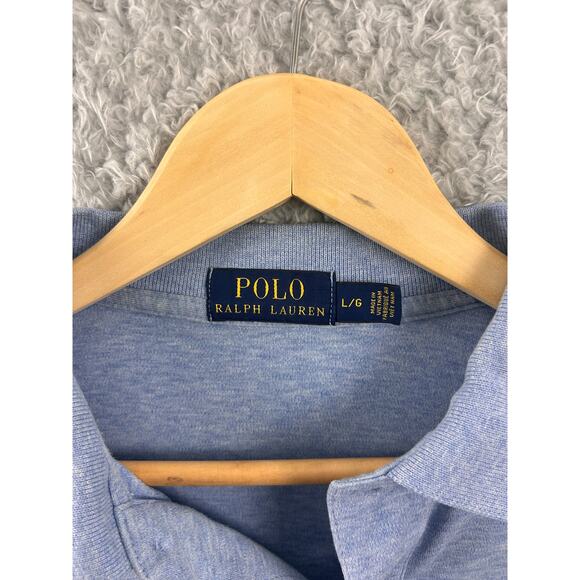 Polo Ralph Lauren Classic Fit Polo Shirt Light Blue Heather L - Picture 9 of 10